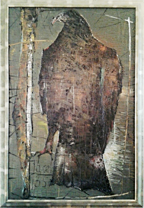 Ptak mazurski. 1965. olej, plotno. ca 100 cm x 55 cm